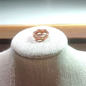 Y2K  Copper  and Gold Lip Design Ring Sz 7